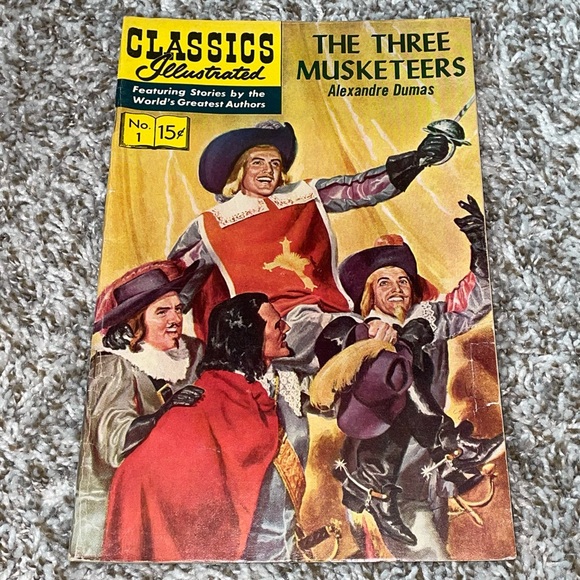VINTAGE 1943 GOLDEN AGE The Three Musketeers Classics Illustrated Comic #1 - Picture 2 of 7